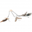 Играчка за котка Flamingo Tyra Dangler 47–77 см -  въдица с пера и звънче 